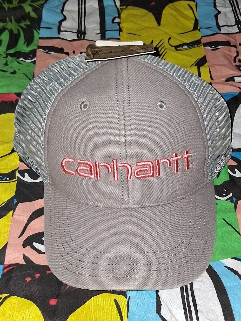 New Carhartt Gray & Pink Trucker Hat Cap